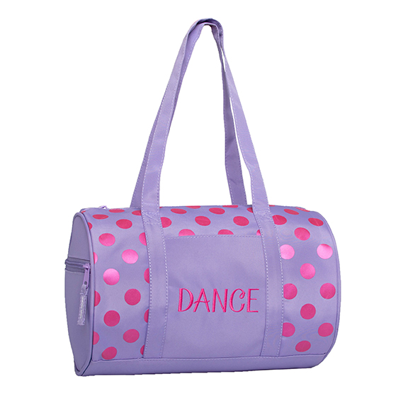 1048 - Dots Duffel - Lavender/Pink - Horizon Dance Bags